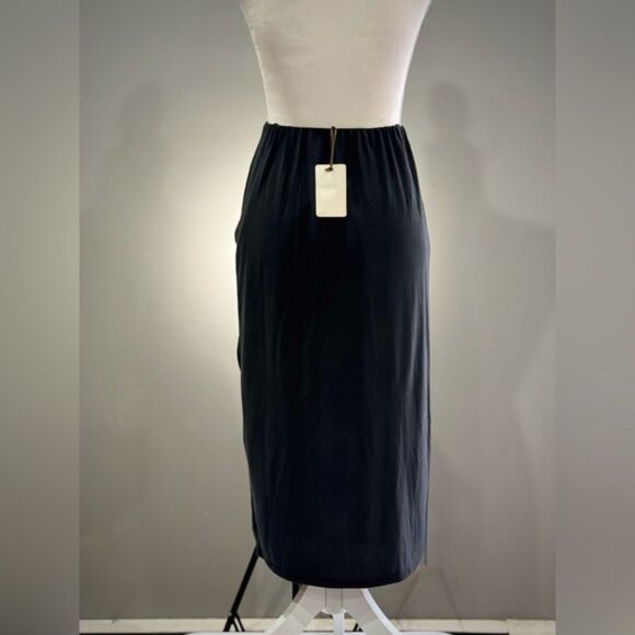 Black Green Envelope Ruched Maxi Skirt Size XS NWT - Picture 2 of 5